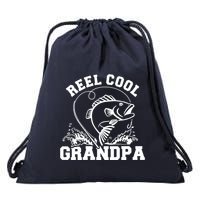 Fishing Reel cool grandpa Drawstring Bag