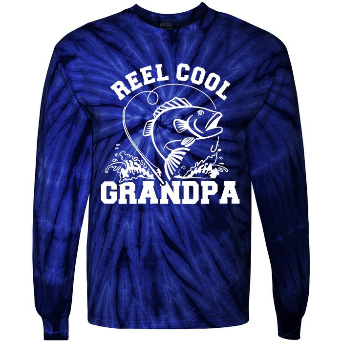 Fishing Reel cool grandpa Tie-Dye Long Sleeve Shirt