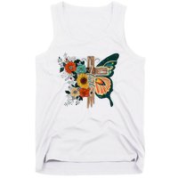 Faith Retro Cross Butterfly Religious Gifts Christian Women Tank Top