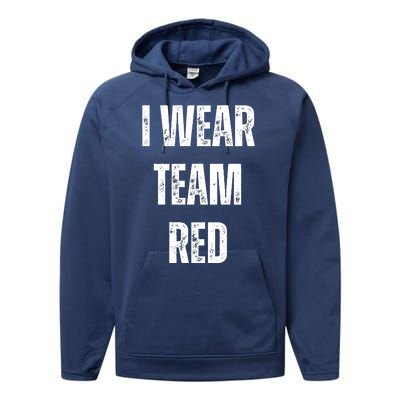 Formula Racing Car I Wear Team Red F1 Formula One Racing Car Performance Fleece Hoodie