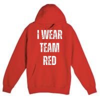 Formula Racing Car I Wear Team Red F1 Formula One Racing Car Premium Pullover Hoodie