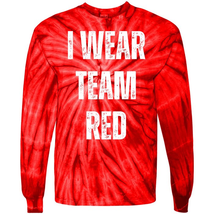 Formula Racing Car I Wear Team Red F1 Formula One Racing Car Tie-Dye Long Sleeve Shirt