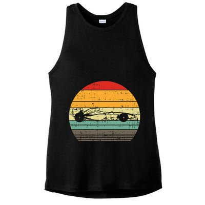 Formula Race Car Sunset Retro Driver Racing Fans Ladies PosiCharge Tri-Blend Wicking Tank