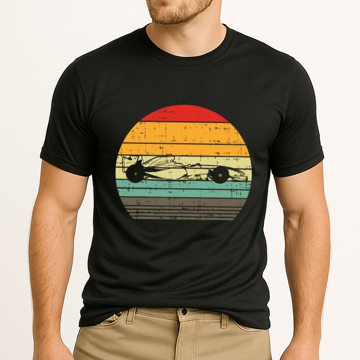 Formula Race Car Sunset Retro Driver Racing Fans Cooling Performance Crew T-Shirt