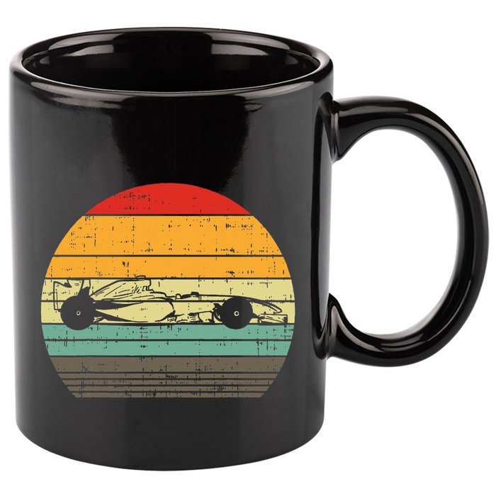 Formula Race Car Sunset Retro Driver Racing Fans 11oz C Handle Ceramic Mug