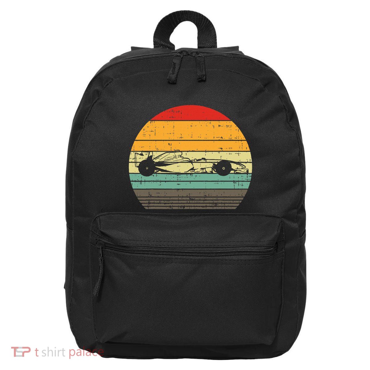Formula Race Car Sunset Retro Driver Racing Fans 16 in Basic Backpack