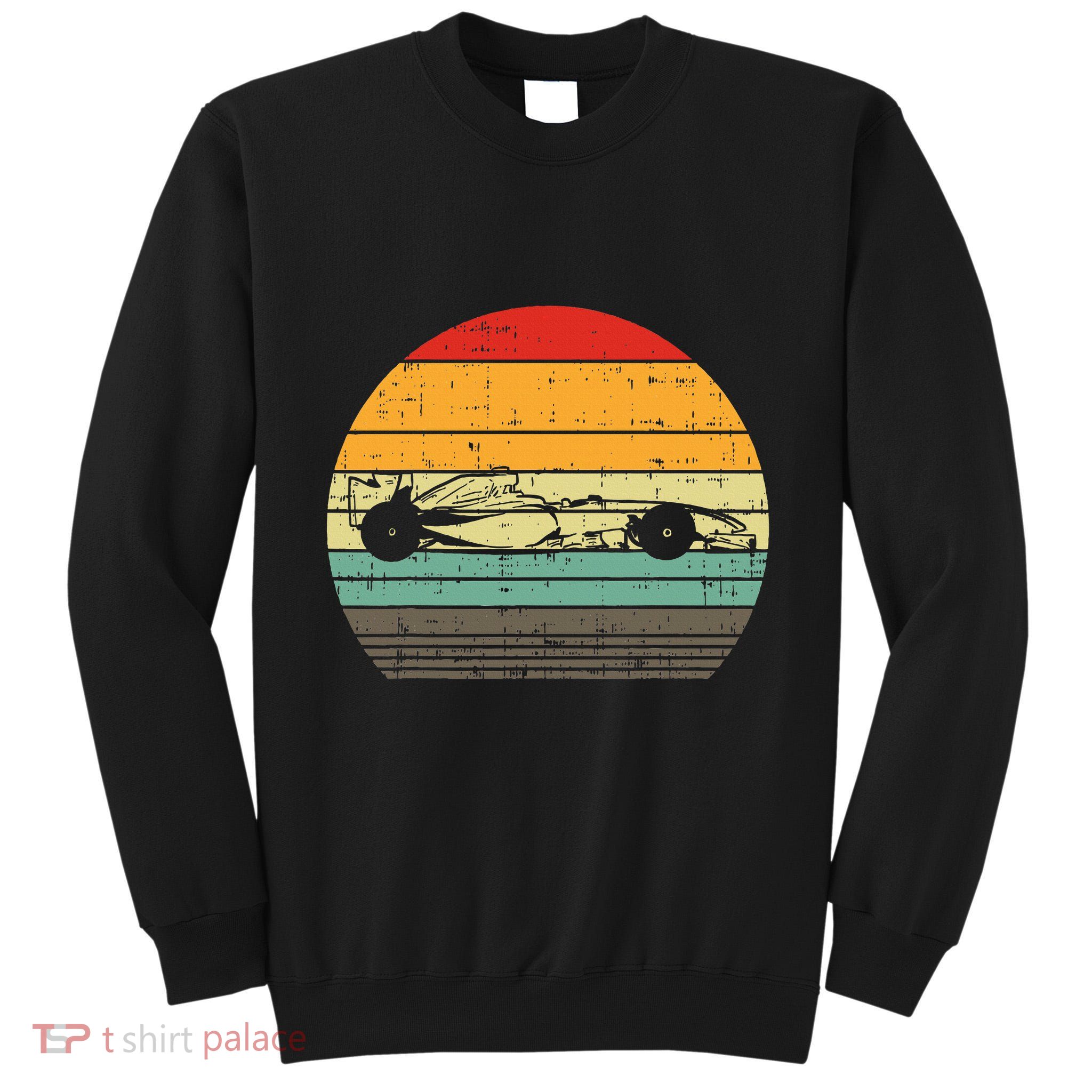 Formula Race Car Sunset Retro Driver Racing Fans Tall Sweatshirt