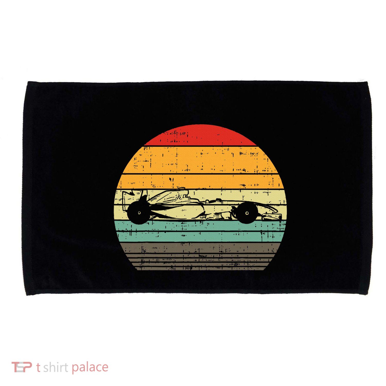 Formula Race Car Sunset Retro Driver Racing Fans Microfiber Hand Towel