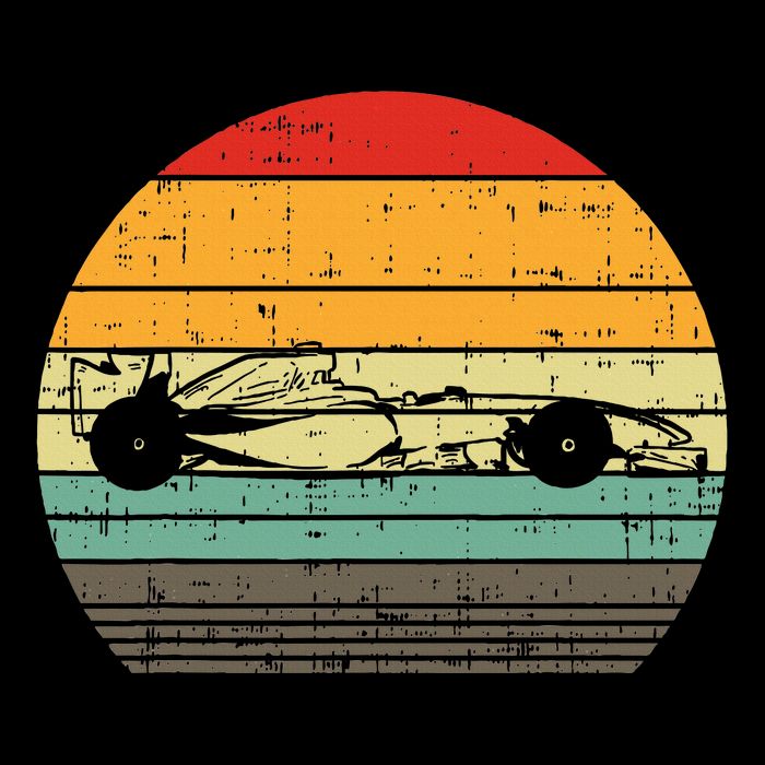 Formula Race Car Sunset Retro Driver Racing Fans Zip Tote Bag