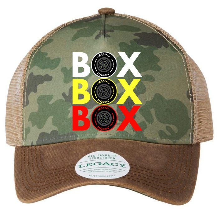 Formula Racing Car Box Box Box Radio Call To PitBox Car Race Legacy Tie Dye Trucker Hat