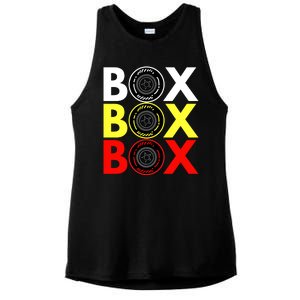 Formula Racing Car Box Box Box Radio Call To PitBox Car Race Ladies PosiCharge Tri-Blend Wicking Tank