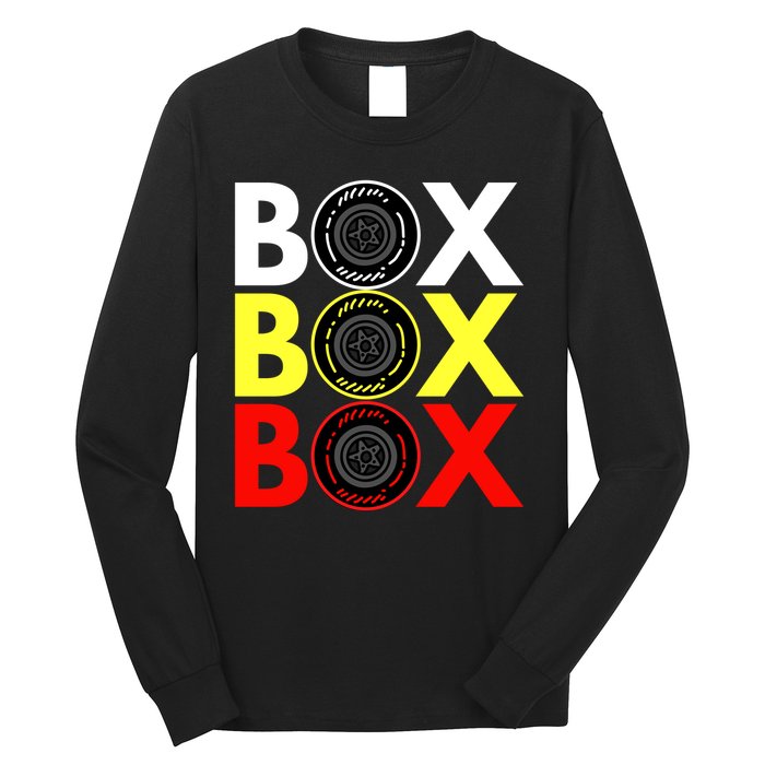 Formula Racing Car Box Box Box Radio Call To PitBox Car Race Long Sleeve Shirt