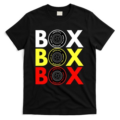 Formula Racing Car Box Box Box Radio Call To PitBox Car Race T-Shirt