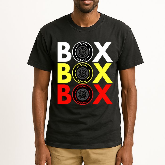 Formula Racing Car Box Box Box Radio Call To PitBox Car Race Tall T-Shirt