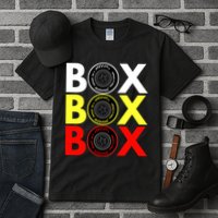 Formula Racing Car Box Box Box Radio Call To PitBox Car Race Tall T-Shirt