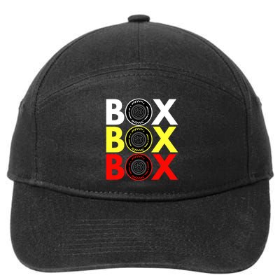 Formula Racing Car Box Box Box Radio Call To PitBox Car Race 7-Panel Snapback Hat