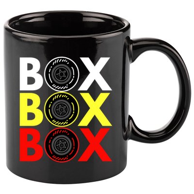 Formula Racing Car Box Box Box Radio Call To PitBox Car Race 11oz C Handle Ceramic Mug