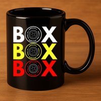 Formula Racing Car Box Box Box Radio Call To PitBox Car Race 11oz C Handle Ceramic Mug