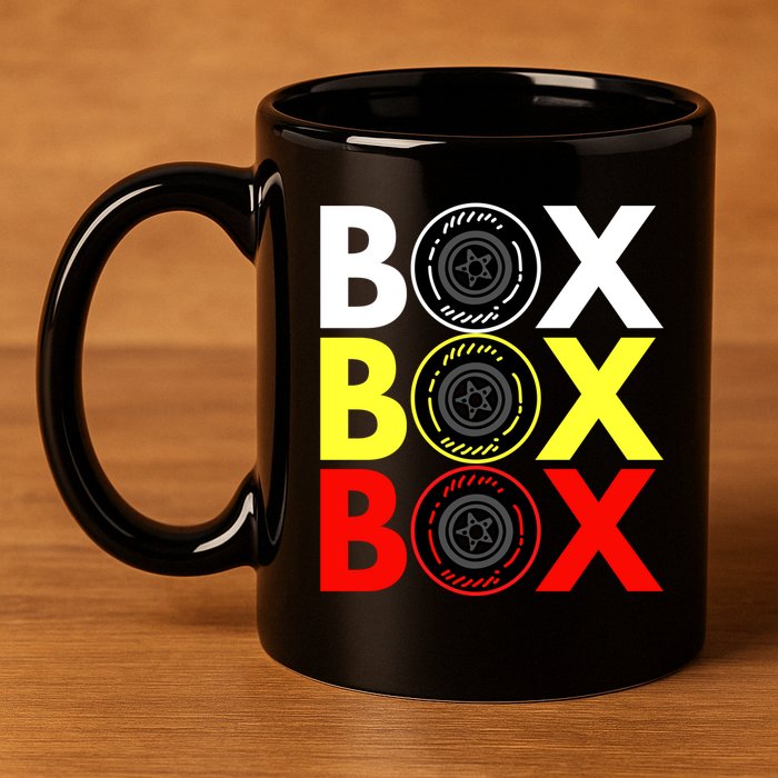 Formula Racing Car Box Box Box Radio Call To PitBox Car Race 11oz C Handle Ceramic Mug