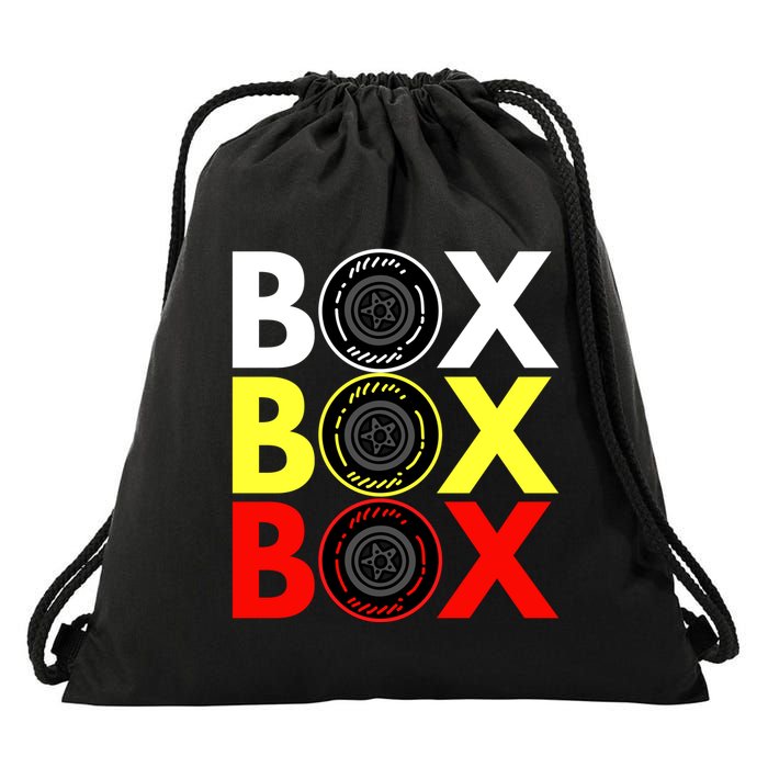 Formula Racing Car Box Box Box Radio Call To PitBox Car Race Drawstring Bag