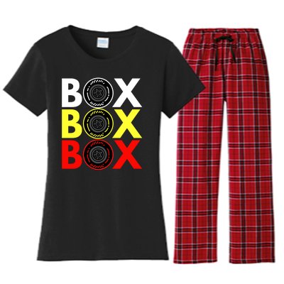 Formula Racing Car Box Box Box Radio Call To PitBox Car Race Women's Flannel Pajama Set