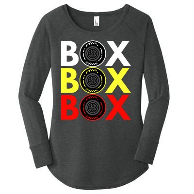 Formula Racing Car Box Box Box Radio Call To PitBox Car Race Women's Perfect Tri Tunic Long Sleeve Shirt