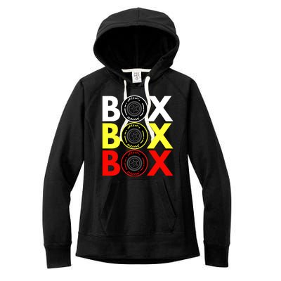 Formula Racing Car Box Box Box Radio Call To PitBox Car Race Women's Fleece Hoodie