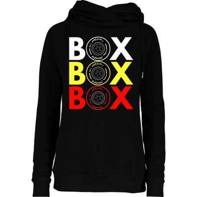 Formula Racing Car Box Box Box Radio Call To PitBox Car Race Womens Funnel Neck Pullover Hood