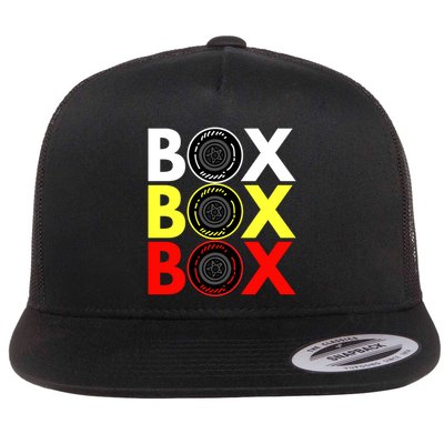 Formula Racing Car Box Box Box Radio Call To PitBox Car Race Flatbill Hat
