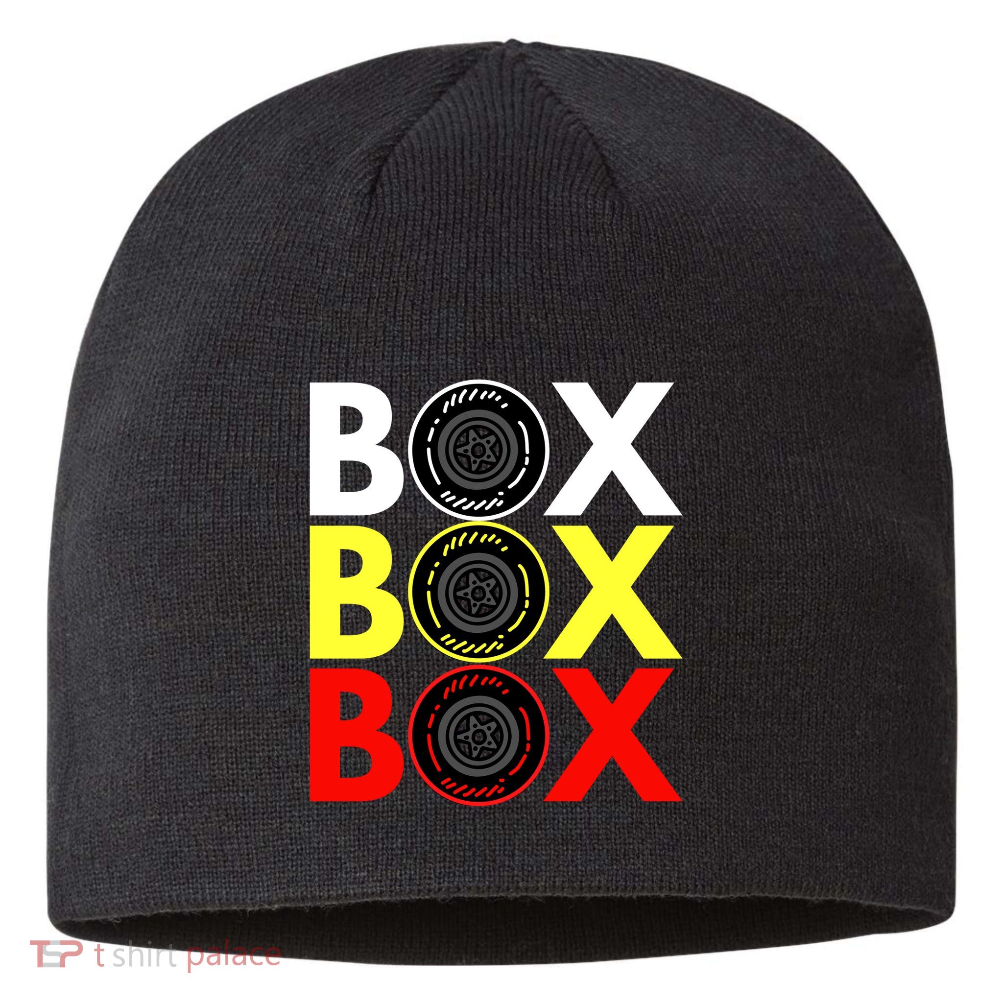 Formula Racing Car Box Box Box Radio Call To PitBox Car Race Sustainable Beanie