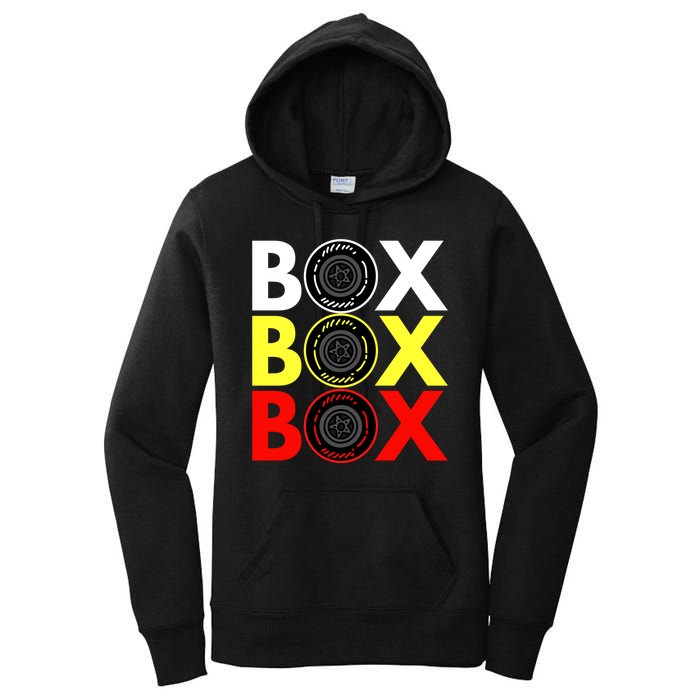 Formula Racing Car Box Box Box Radio Call To PitBox Car Race Women's Pullover Hoodie