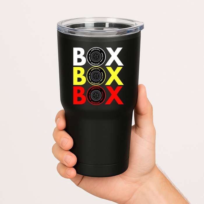 Formula Racing Car Box Box Box Radio Call To PitBox Car Race Tumbler