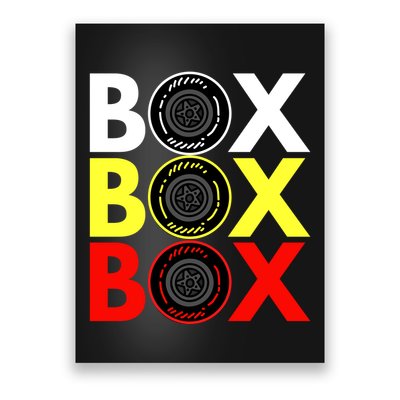 Formula Racing Car Box Box Box Radio Call To PitBox Car Race Poster