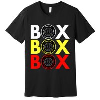 Formula Racing Car Box Box Box Radio Call To PitBox Car Race Premium T-Shirt
