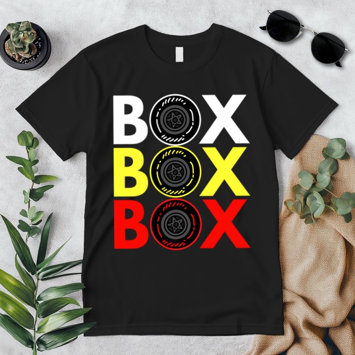 Formula Racing Car Box Box Box Radio Call To PitBox Car Race Premium T-Shirt