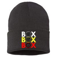 Formula Racing Car Box Box Box Radio Call To PitBox Car Race Sustainable Knit Beanie