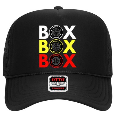 Formula Racing Car Box Box Box Radio Call To PitBox Car Race Trucker Hat