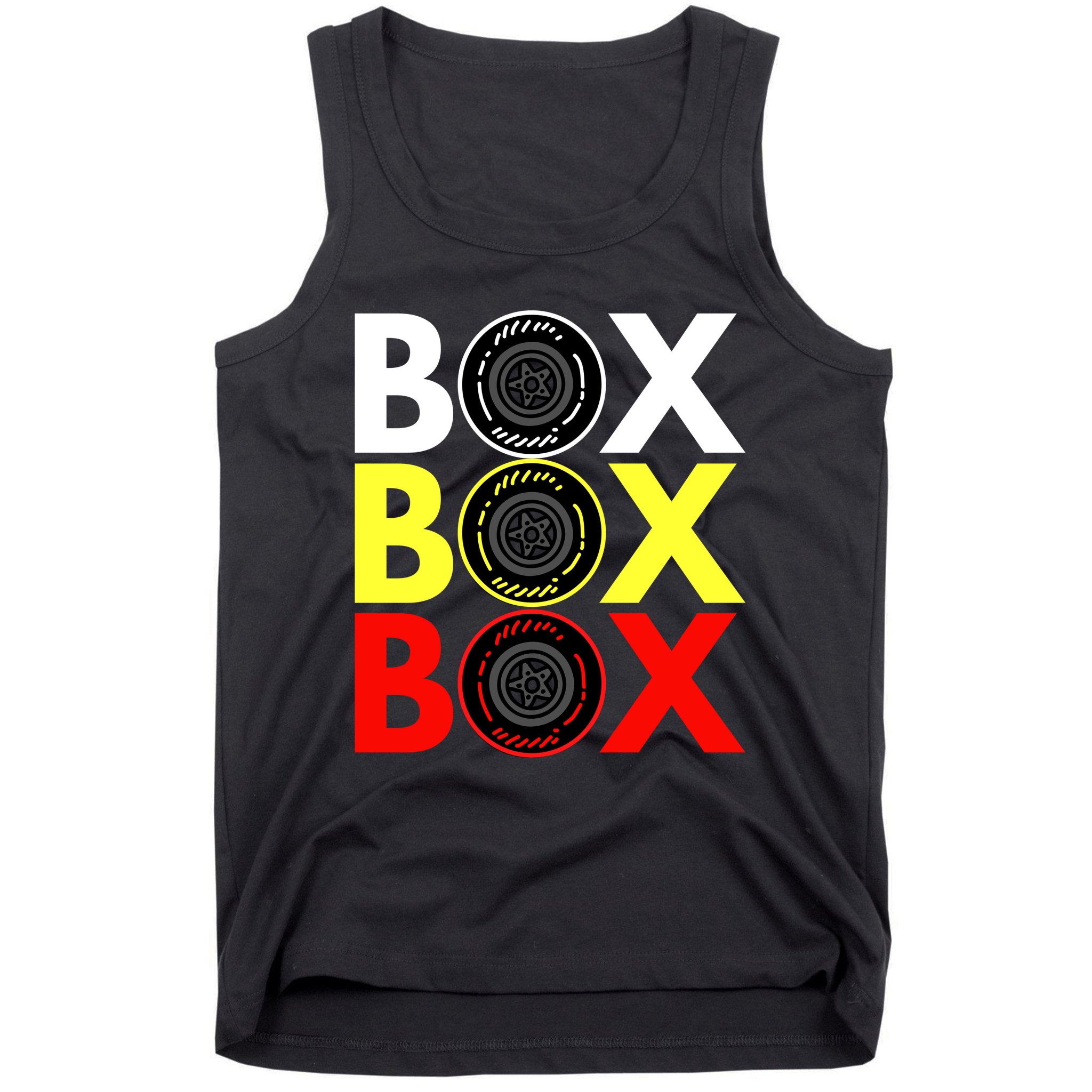 Formula Racing Car Box Box Box Radio Call To PitBox Car Race Tank Top