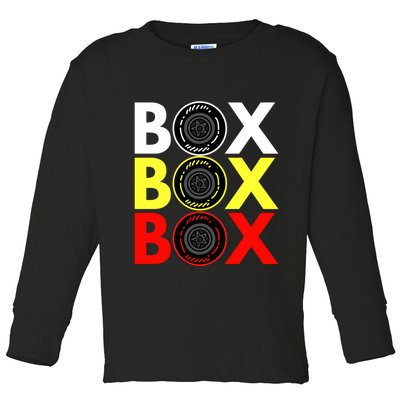 Formula Racing Car Box Box Box Radio Call To PitBox Car Race Toddler Long Sleeve Shirt