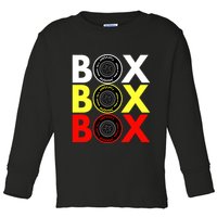 Formula Racing Car Box Box Box Radio Call To PitBox Car Race Toddler Long Sleeve Shirt