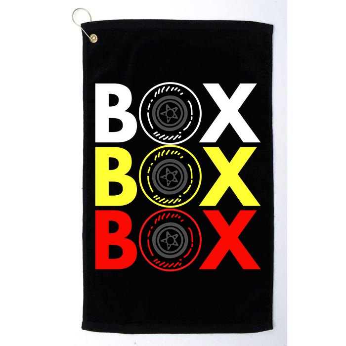 Formula Racing Car Box Box Box Radio Call To PitBox Car Race Golf Towel