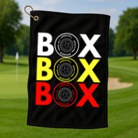 Formula Racing Car Box Box Box Radio Call To PitBox Car Race Golf Towel