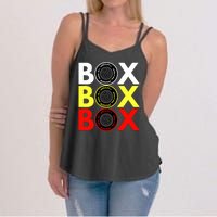 Formula Racing Car Box Box Box Radio Call To PitBox Car Race Women's Strappy Tank