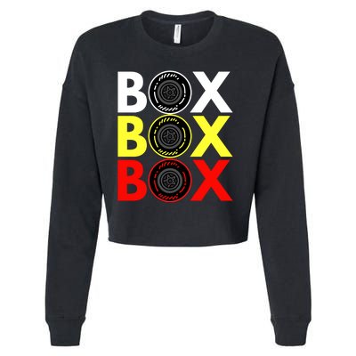 Formula Racing Car Box Box Box Radio Call To PitBox Car Race Cropped Pullover Crew