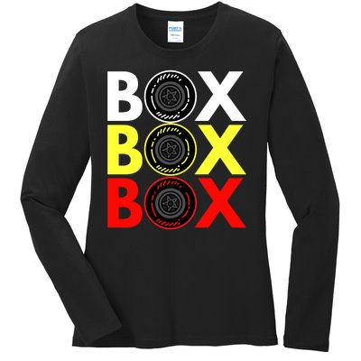 Formula Racing Car Box Box Box Radio Call To PitBox Car Race Ladies Long Sleeve Shirt