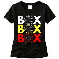 Formula Racing Car Box Box Box Radio Call To PitBox Car Race Womens T-Shirt