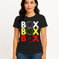 Formula Racing Car Box Box Box Radio Call To PitBox Car Race Womens T-Shirt