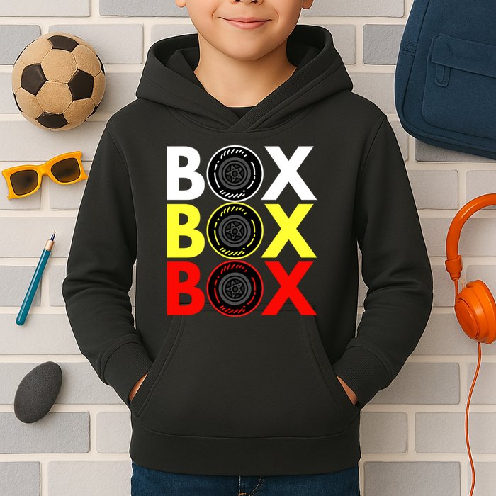 Formula Racing Car Box Box Box Radio Call To PitBox Car Race Kids Hoodie