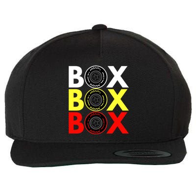 Formula Racing Car Box Box Box Radio Call To PitBox Car Race Wool Snapback Cap