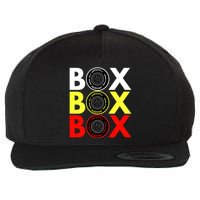Formula Racing Car Box Box Box Radio Call To PitBox Car Race Wool Snapback Cap